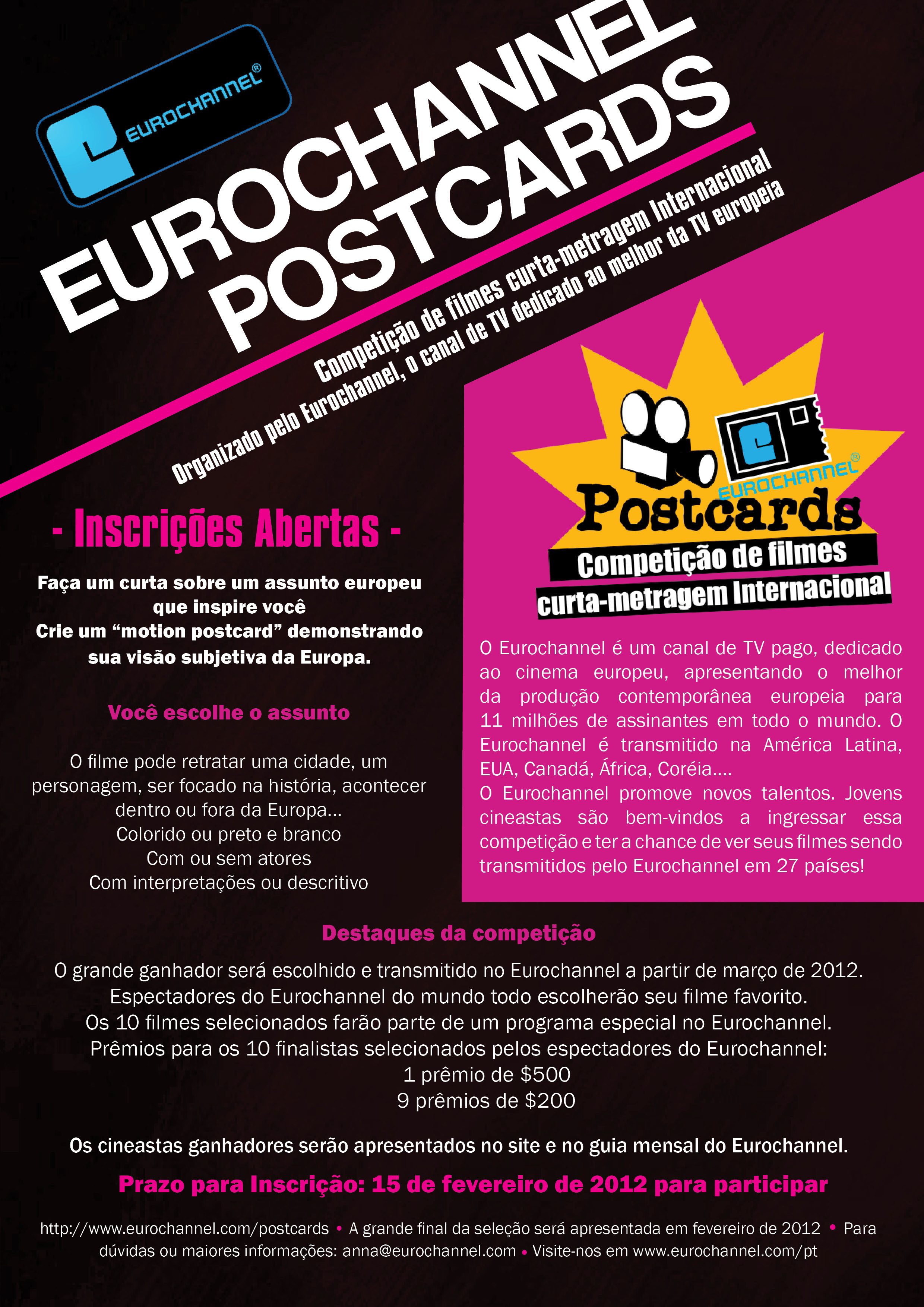 Eurochannel Postcards Competição de filmes curta-metragem Internacional